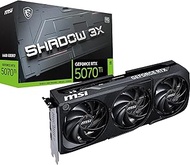 MSI GeForce RTX 5070 Ti 16G Shadow 3X OC — 16GB GDDR7 (28Gbps/256-bit), PCIe 5, Boost: 2482MHz, HDMI