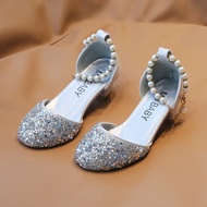 FASHION.61 Girls' High-Heeled Shoes Slip-On Style Pearl Straps Model V73