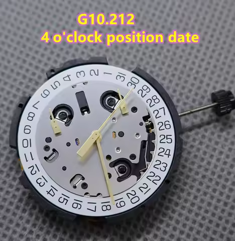 Quartz Movement G10212 Watch Date At 4 O'clock 6 Hands Movement with Battery For Swiss ETA G10.212 W