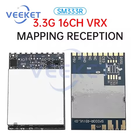 SM333R 3.3G 16CH VRX Image Transmission Module Wireless Audio Video Receiver Support Secondary Devel