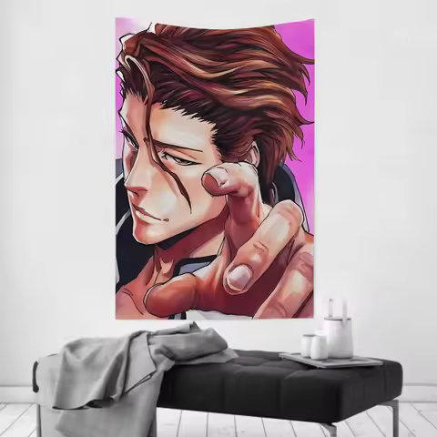 Sosuke Aizen Comics Bleach Tapestry Room Decor Wall Cloth Party Hanging Background Room Decor Baby R