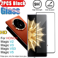 1-3PCS 3D Curved Clear Tempered Glass Protector for Honor Magic V5 V3 V2 VS3 2 V Screen Full Cover 9