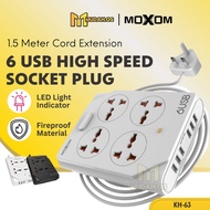 MOXOM Power Socket Extension Plug USB Plug Socket Plug MDKH63 Power Socket With USB Power Strip Univ