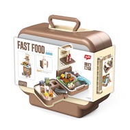 Wangdek Fast Food Briefcase Set วังเด็ก ชุดกระเป๋าอาหาร ฟาสฟู้ด 53 ชิ้น ของเล่นเด็ก ของเล่น 25732/40