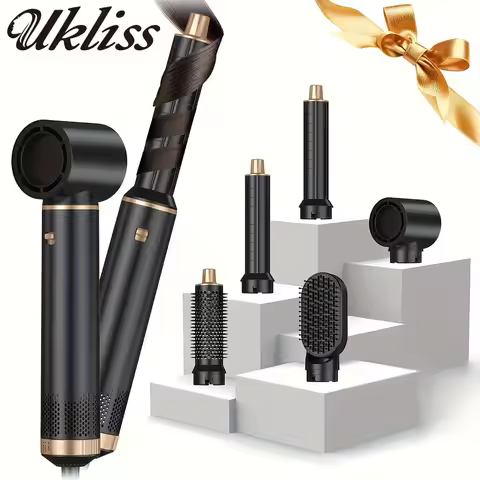 5 in 1 Hair Dryer Hot Comb Set Professional Curling Iron Hair Straightener Styling Tool For Professi
