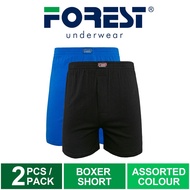 Forest Seluar Dalam Lelaki | (2 Pcs) Forest Men Boxer 100% Cotton Men Underwear Boxer Lelaki Assorte