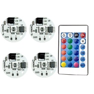10-1PCS/Set 5V RGB LED Lights Plate Linkage Control Colorful Source Wireless Remote Advertising Deco