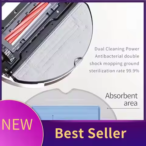 B46C 12 Dust Bag &12 Mop Cloth For Roborock S7/S7+/S7 Maxv/S7 Maxv Plus/S7 Maxv Ultra/S7 Pro Ultra/S