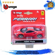 MERAH Burago Ferrari Race N Play 488 Pista Red Timothy Diecast