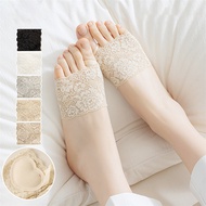 Toe Separator Socks Short Simple Lace Women Socks Elasticity Cotton Five Finger Socks