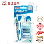 RIMEI Razor Size One Handle Razor With 5 Replacement Razor Blades 2 Layer Blades Free Holder A2030