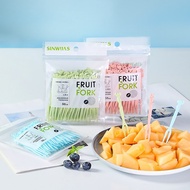 Fruit Fruit Fork Disposable Fruit Fork Set Plastic Fruit Pick Eating Dessert Fork Dessert Fork Fruit