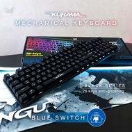 คีย์บอร์ดเกมมิ่ง รุ่น KURAMA⌨️ RGB Mechanical Keyboard 100% เลือกสวิสช์ได้ (🔴Red Switch/🔵Blue Switch