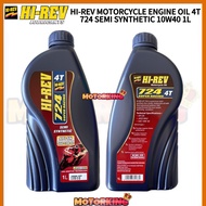 HI-REV 724 SEMI SYNTHETIC 10W40 1L 4T MOTORCYCLE ENGINE OIL MINYAK HITAM 4T HIREV HI REV HONDA YAMAH