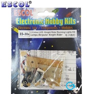 ESCOL ES-30A Electronic Hobby Kit 2-color LED Knight Rider Running Lights Kit / KIT 5-LED BERPUTAR `