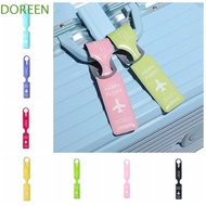 DOREEN PVC Luggage Tag, Boarding Pass Baggage Name Tags Airplane Suitcase Tag, Portable Address Labe