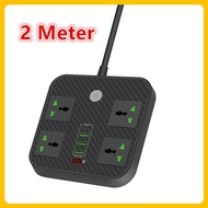 【PLAYFUL】 Smart USB Power Strip Socket Malaysia Plug Adapter 4AC/4Plug 3USB Charger Power Outlet 2/5