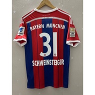 14-15 Bayern Munich LEWANDOWSKI ROBBEN LAHM SCHWEINSTEIGER Top Quality Home Retro Football Jersey cu