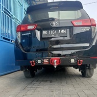 TOWING BUMPER PENGAMAN BELAKANG MODEL OFFROAD+ LAMPU LED INNOVA REBORN-Permobilanshop