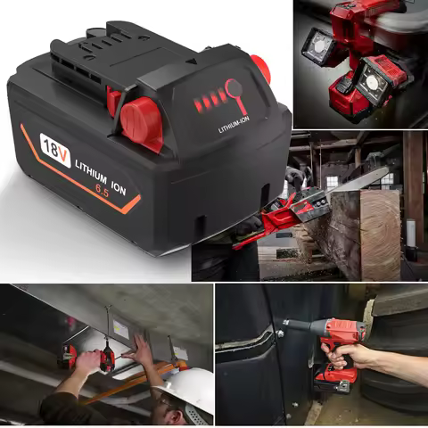 KUNLUN 18V 6.5Ah For Milwaukee M18 Battery Rechargeable Milwaukee Lithium Battery 48-11-1860 48-11-1
