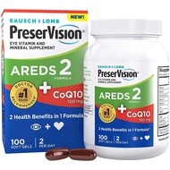 美國博士倫 PreserVision護眼維生素(年齡相關二代配方)+輔酶Q10, 100粒軟膠囊