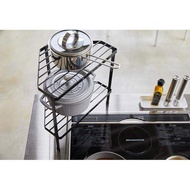 Kitchen Corner Countertop Storage Rack Triangle Gas Stove Pot Holder against Wall Utensil Storage Sh