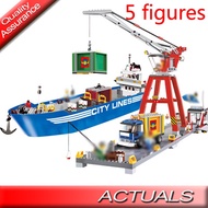 Lepin 02034 695pcs City Transport Building Blocks City Harbor Model Bricks Ship Kids Education Toys