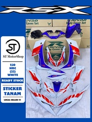 HONDA RSX RS-X 150 HRC (32) WHITE COVER SET (STICKER TANAM) RAPIDO NEW ACCESSORY AKSESORI