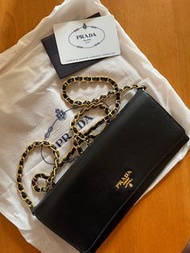 Prada Saffiano 水波紋 Wallet on Chain WOC 無盒
