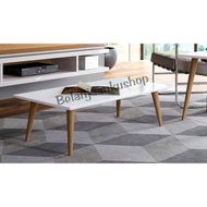 Meja Lesehan Kayu Panjang Ruang Tamu 80x40 Minimalis Table coffe Meja Belajar Laptop Putih Meja Kopi