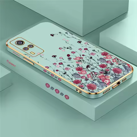 Painting Red Rose Flower Case For Vivo Y28 Y53S Y03 Y100 Y52S Y55S Y66 Y67 Y72 Y75 Y76S Y71 Y36 Y78 