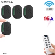 SMATRUL สวิทช์ไร้สายขนาดเล็กไฟฟ้า433Mhz RF 10รีเลย์ควบคุมด้วยเสียงรีโมทคอนโทรลไฟ Led เปิด/ปิด220V