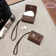 For for Baseus Encok TWS W3 E9 E10 E11 M2+WM05 AS01 Earphone Bag Coffee Bear Leather Case Shock-resi