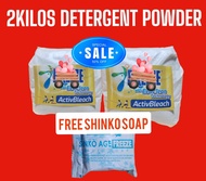DETERGENT POWDER. FACTORY FULL OUT (2 kilos + 1 Shinko  soap free)