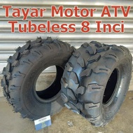 ATV 4 Wheels Motor Tubeless 19X7.00-8 18X9.50-8 Tyre Tayar Motor ATV 4 Roda Saiz 8 Inci Dune buggy