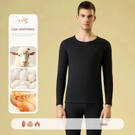 Nam Cashmere Lụa Nhiệt Bộ Đồ Lót Lông Cừu Dày Lớp Đế Thu Đông Ấm Áp Essentials Dài Johns