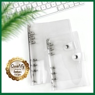 bnesos Soft Pvc Transparent Binder Notebook Refillable Binder Notebook 6Holes A5 A6