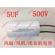 CBB60 5UF 6UF 500V 450V Washing Machine Capacitor Motor Fan Start Capacitor