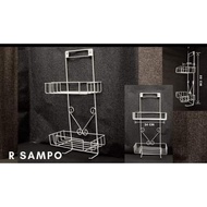 SAMPO ️JOERAGAN Lapak ️ Shampoo Rack Bathroom Shelf 2 Stacks Shampoo Rack (FREE DUS PACKING)