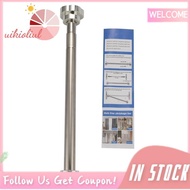 【Uikioliu】Extendable Clothes Drying Pole Stainless Steel Shower Curtain Rod Retractable Spring Tension Rod for Bathroom