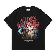 Baju iiih T-Shirt Dogs Black Tees Unisex -07 Cotton S-5XL
