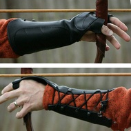 Medieval Archery Gauntlet Shooting Glove Hunter Guard Armor Bracer PU Leather