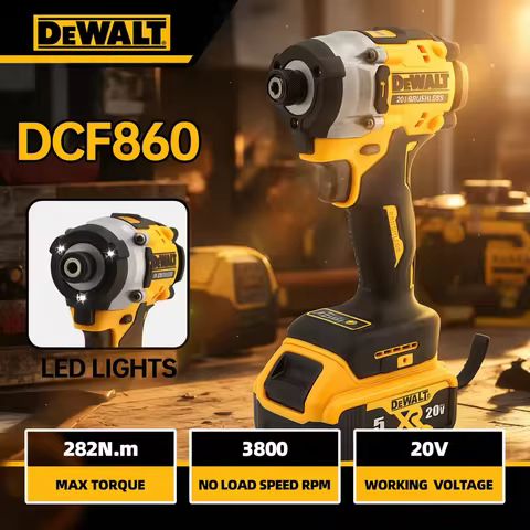Dewalt DCF860 Cordless Brushless Electric Screwdriver Impact Function 20V Battery 282N.m Lightweight