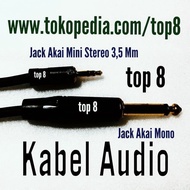 Kabel Audio - Jack Akai Mini Stereo 3,5 Mm To Jack Akai Mono - 2 Meter