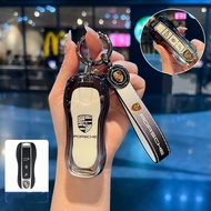 Car Romte Key Cover Case  For Porsche Cayenne Macan 718 Paramela 911Taycan model 911 taycan boxster 