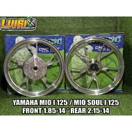 BOM RANGSIT CNC MAGS G-RACING 14s 5 SPOKES YAMAHA MIO I 125 / MIO SOUL I 125 (100% THAILAND MADE)