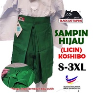 (BLACK CAT)SAMPING HIJAU BAJU MELAYU/SAMPIN HIJAU SEKOLAH AGAMA BLACK CAT-SAMPIN HIJAU BLACK CAT ORI