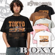 24H Shipping N9THNOVA Boxy Loose-Fit Drape T-shirt with JDM Racing Print Unisex 4