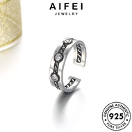 AIFEI JEWELRY 925 Accessories Silver Perempuan Vintage Cincin Women Original Twine Sterling For Korean Perak 純銀戒指 Ring Adjustable R258