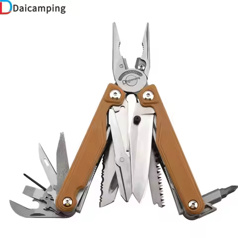 Daicamping DL7 Titanium G10 Stainless Handle Outdoor Camping Multi-tools EDC Pliers Hand Tools Foldi